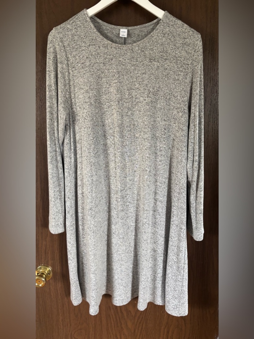 Old Navy Gray Long Sleeve Knit Dress